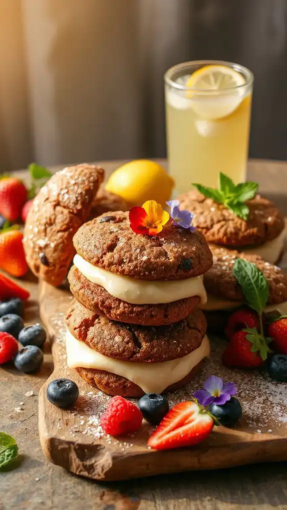nutty gluten free dessert sandwiches