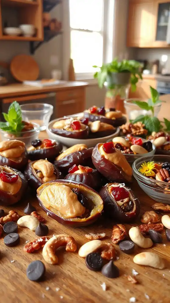 nutty stuffed date treat nutty stuffed date treat