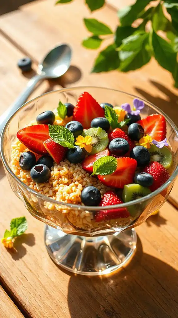 nutty summer fruit salad