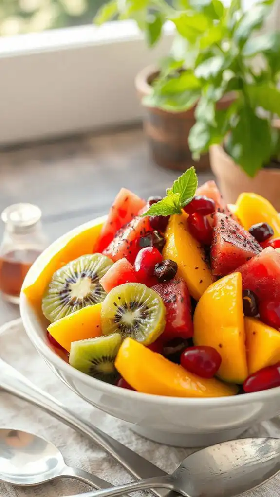 nutty vibrant fruit salad