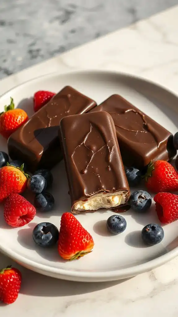 pair bars with berries