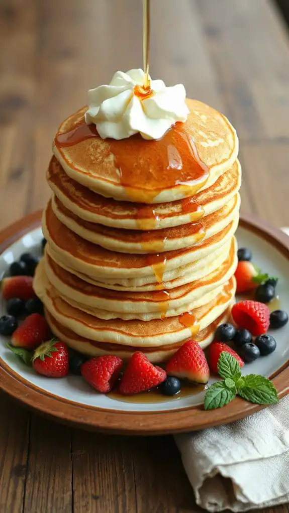 pancakes beautifully displayed platter