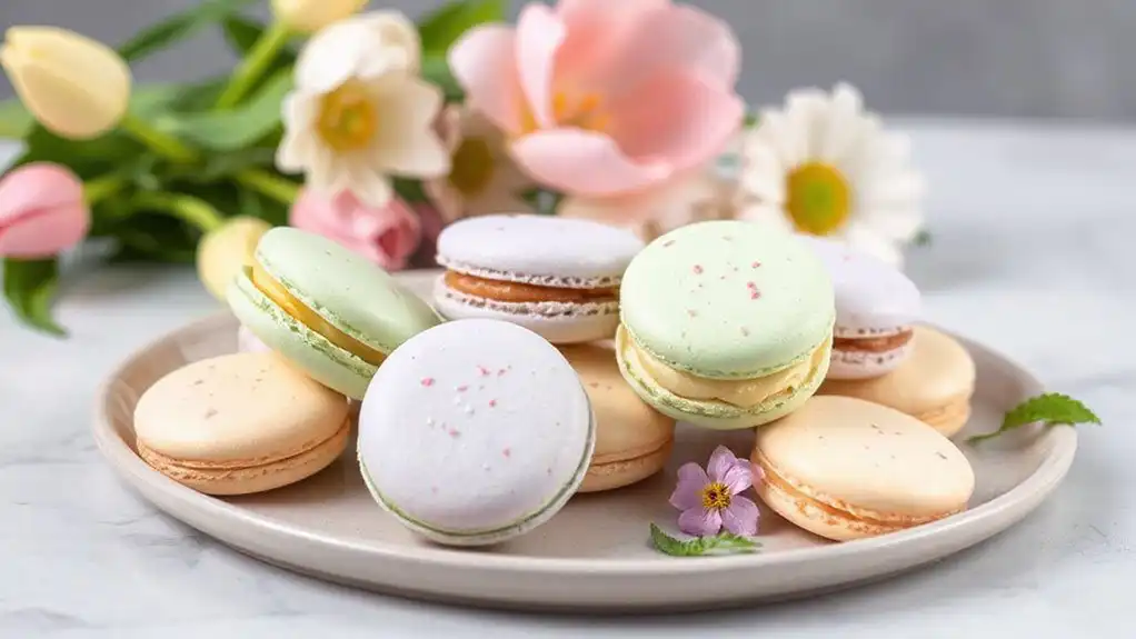 pastel easter egg macarons