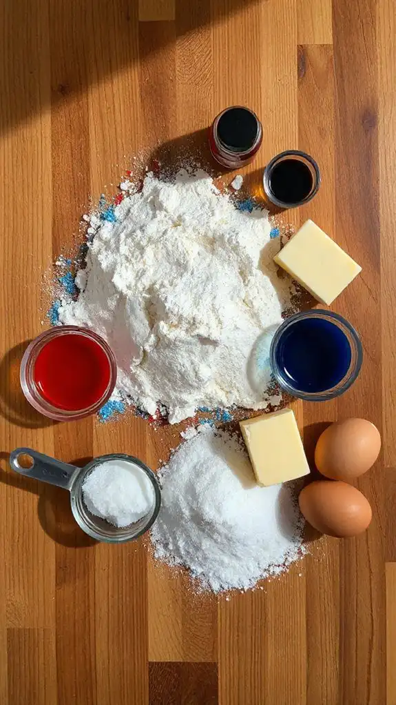 patriotic cupcake ingredient essentials