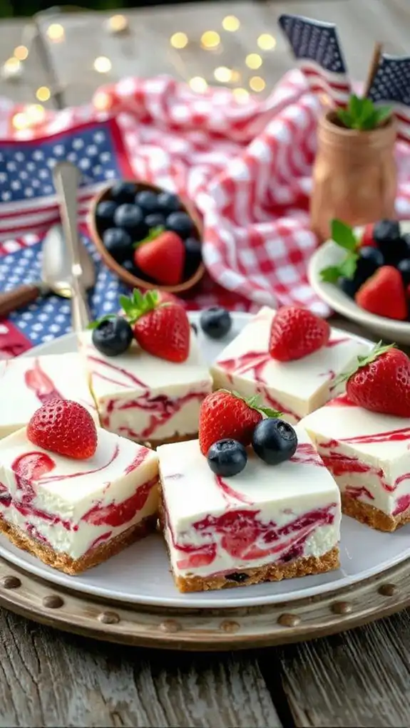 patriotic fourth cheesecake bars