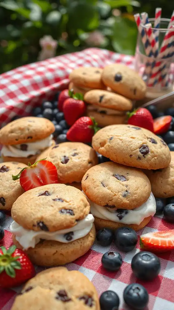patriotic ice cream sandwiches patriotic ice cream sandwiches