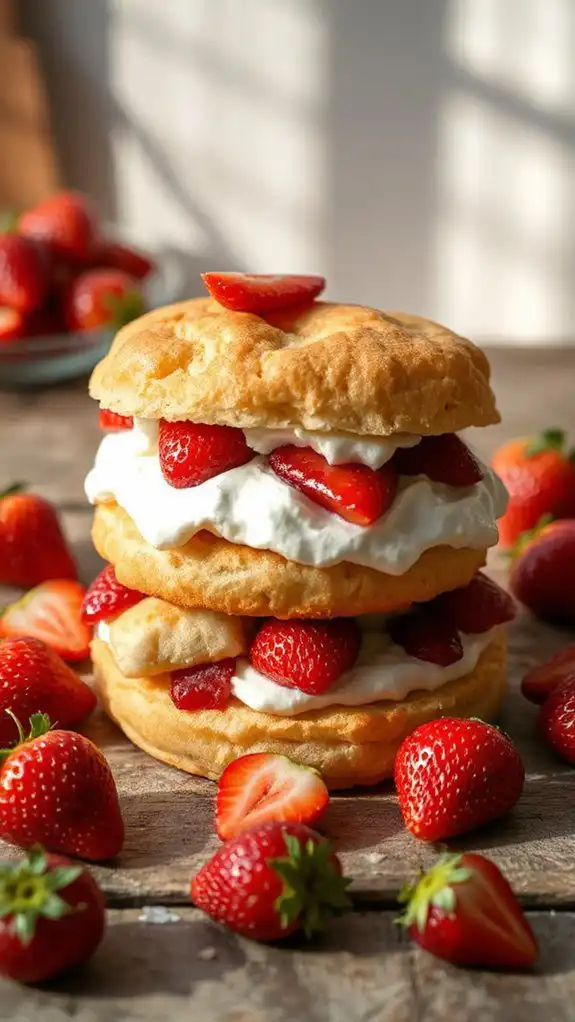 patriotic strawberry shortcake treat