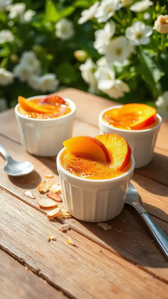 peach almond cr me br l e delight