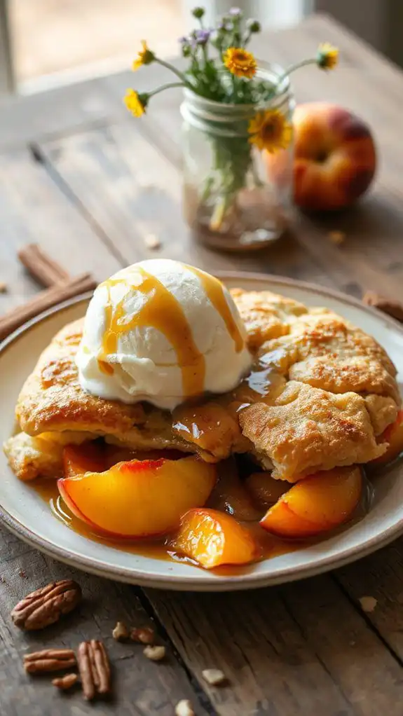 peach cobbler serving suggestions