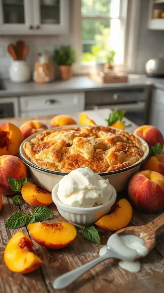 peach cobbler warm delight