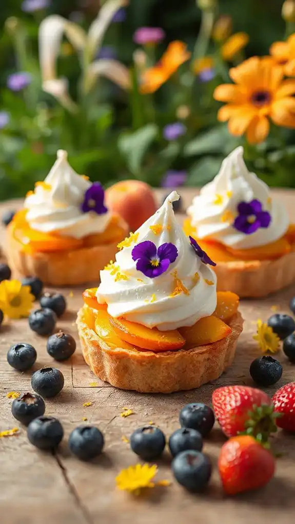 peach cream tartlet delight