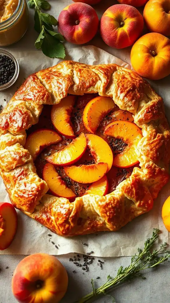peach filled rustic galette recipe