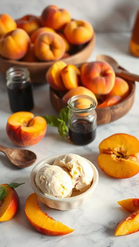 peach ice cream customizations