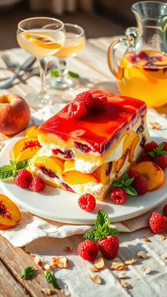 peach melba summer dessert
