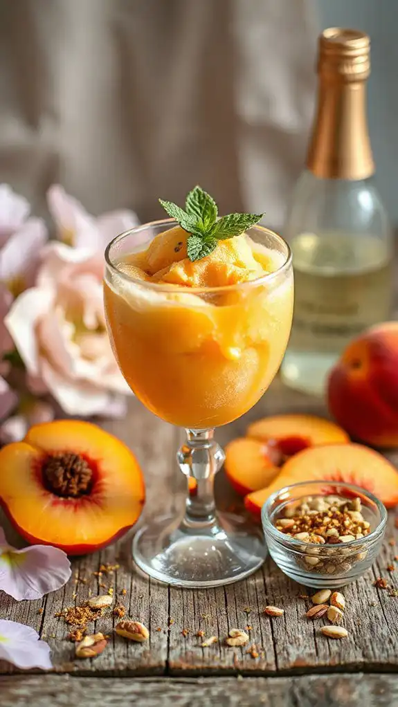 peach sorbet alcoholic delight