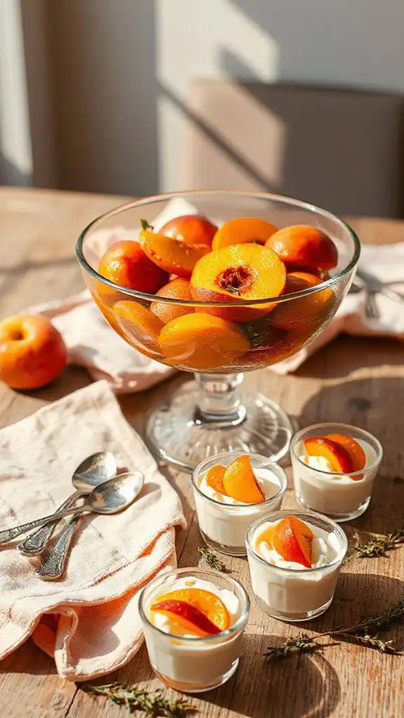 peach thyme summer compote