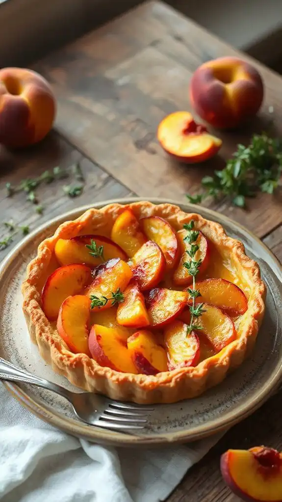 peach thyme summer tart