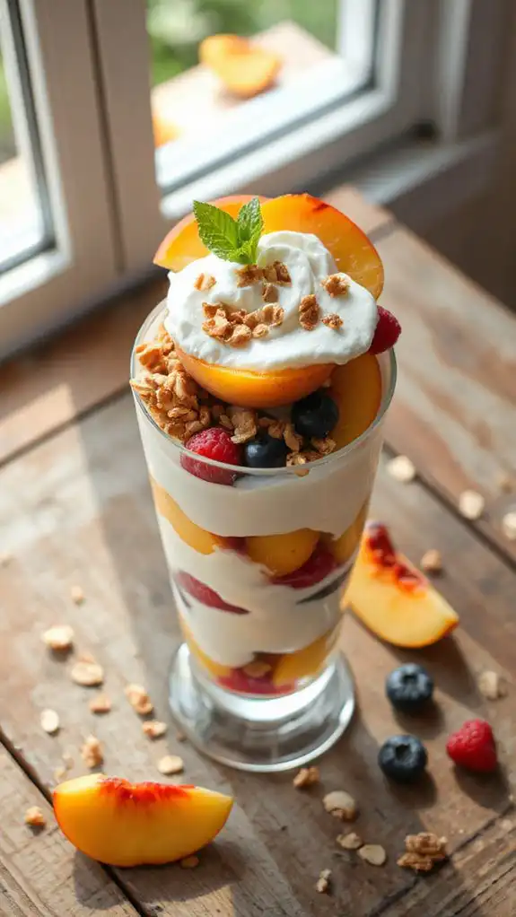 peach yogurt parfait delight