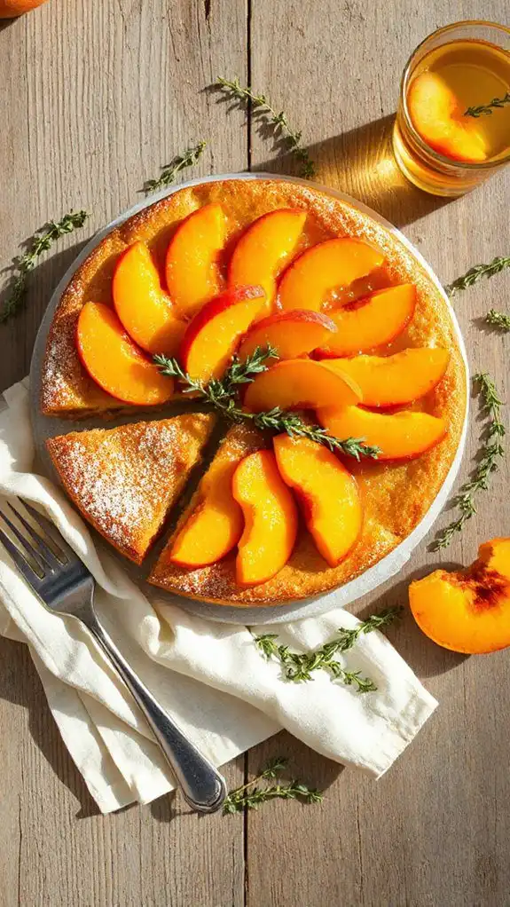 peaches and thyme dessert