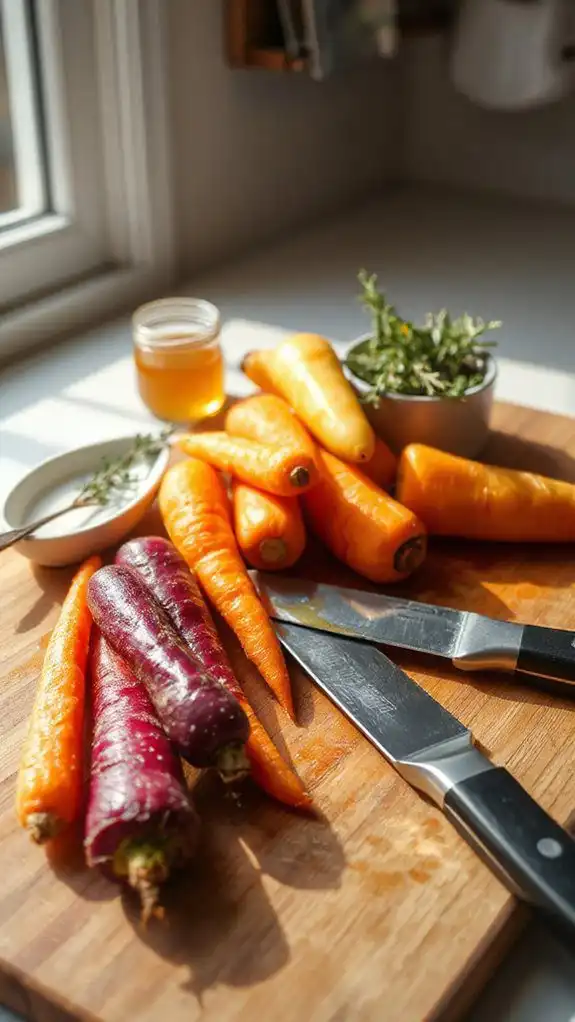 peel and slice carrots