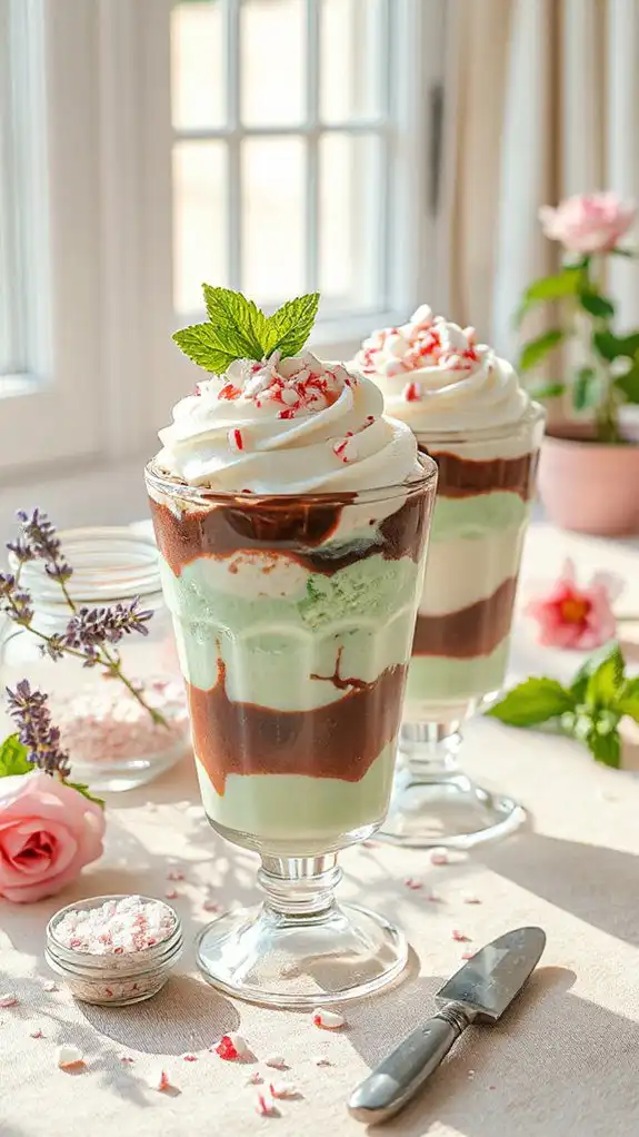 peppermint cream dessert parfaits