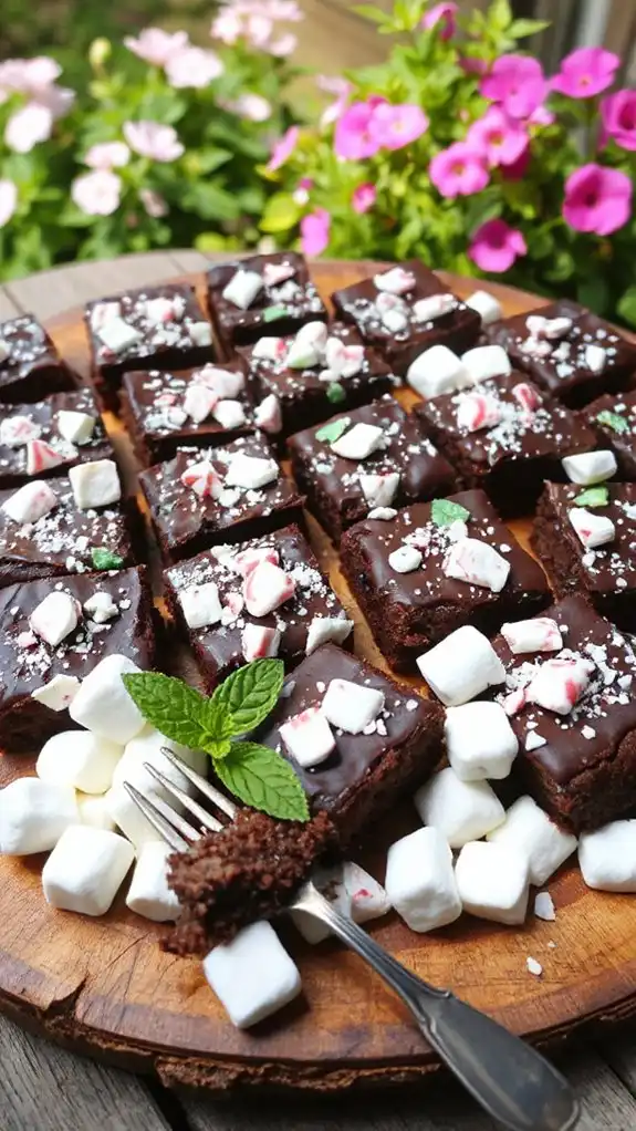 peppermint infused chocolate brownies