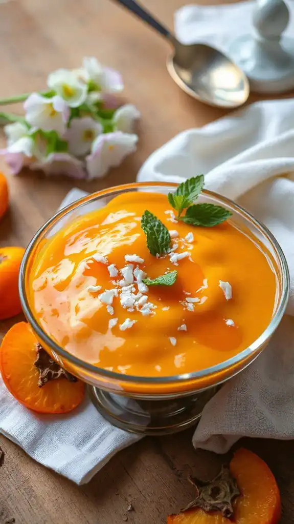 persimmon coconut chilled dessert