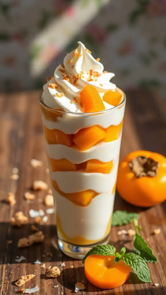 persimmon yogurt parfaits recipe