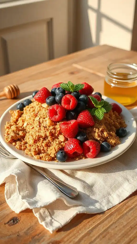 pine nut crumble dessert