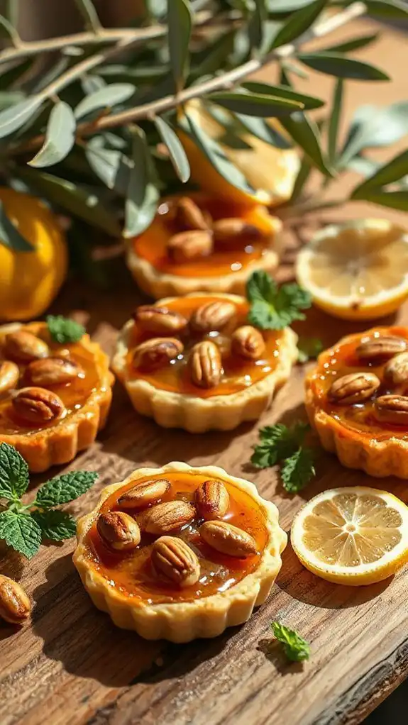 pine nut honey tarts