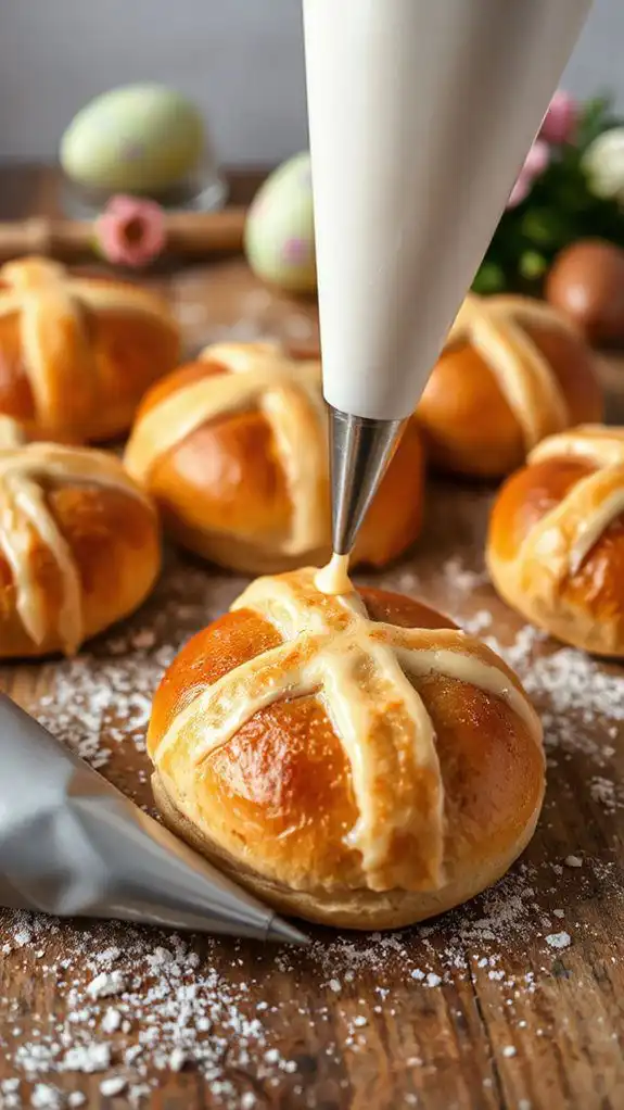 pipe cross design buns