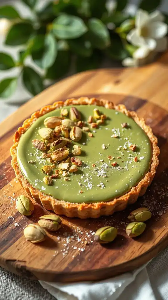 pistachio matcha tart delight