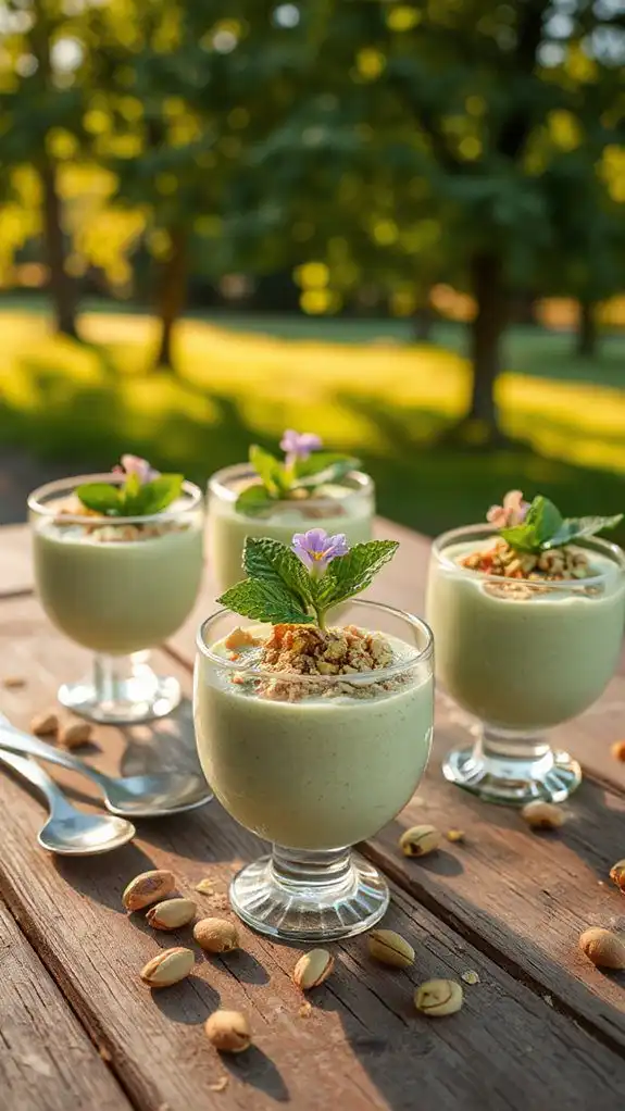 pistachio mousse creamy delightful dessert pistachio mousse creamy delightful dessert