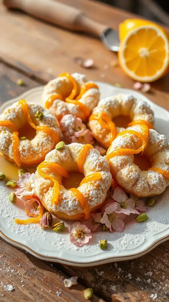 pistachio orange blossom donuts pistachio orange blossom donuts