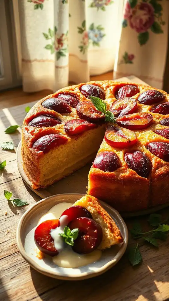 plum cardamom summer dessert