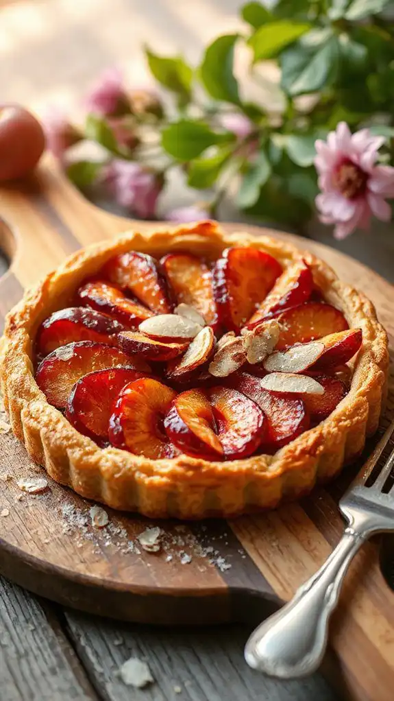 plum tart with almond cream plum tart with almond cream
