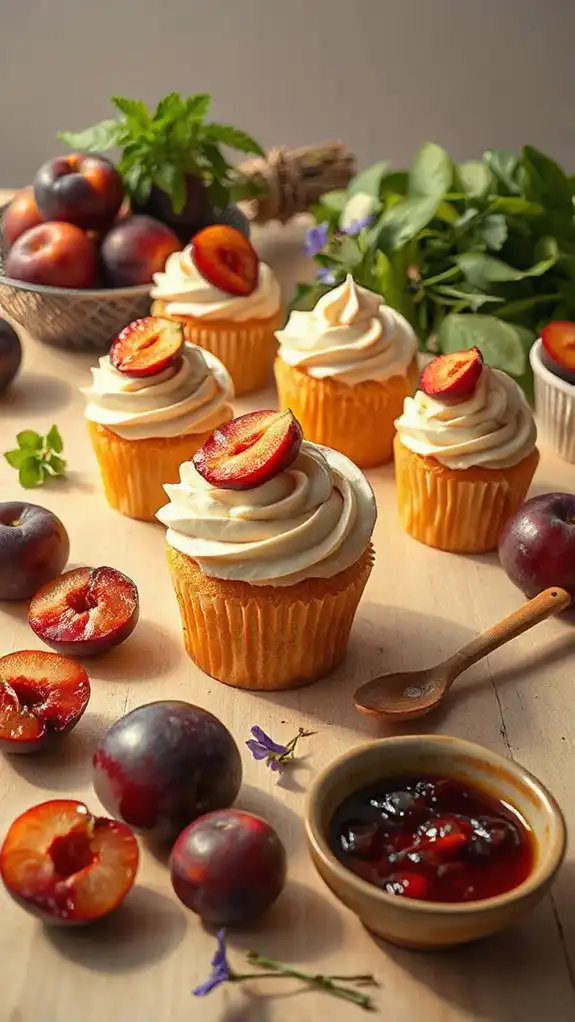 plum vanilla bean cupcakes plum vanilla bean cupcakes