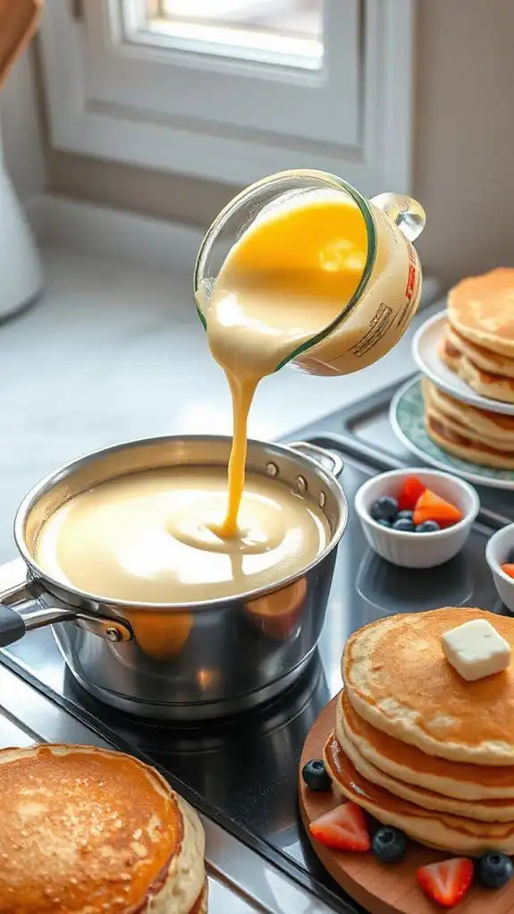 pour batter into skillet pour batter into skillet