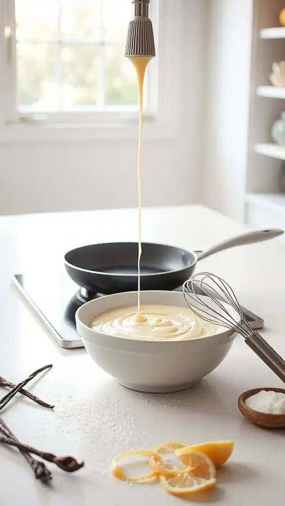 pour batter into skillet pour batter into skillet