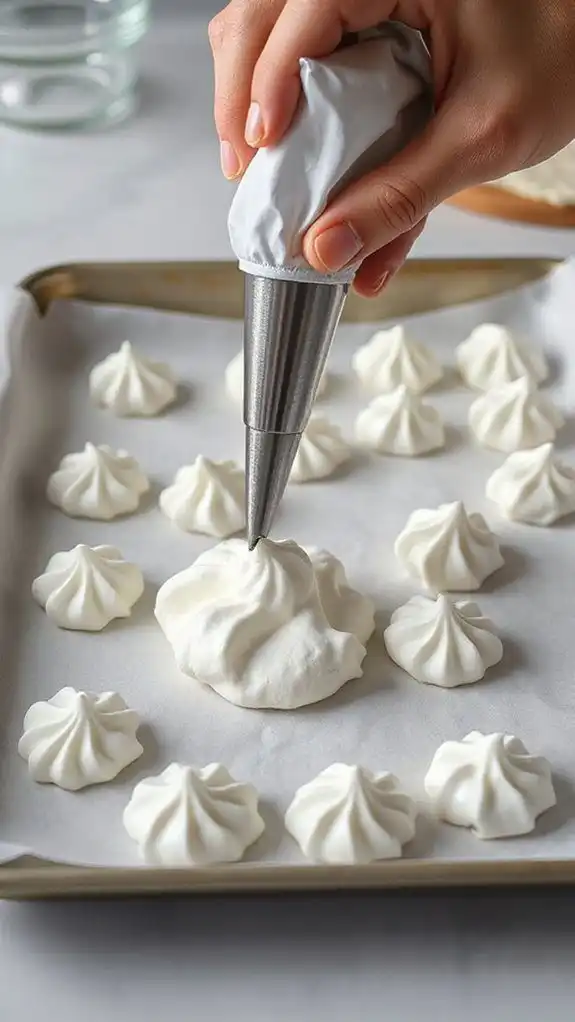 precise artistic meringue piping