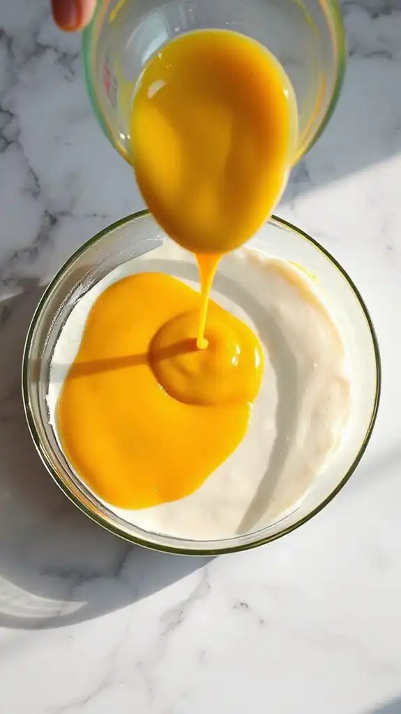 precise even mango layering
