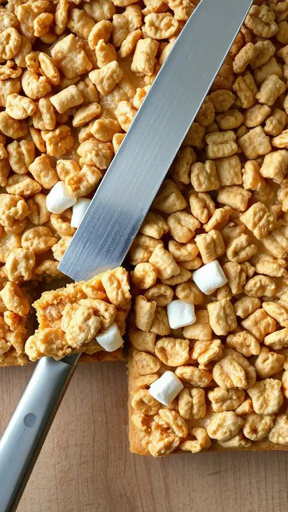 precise greased knife cuts
