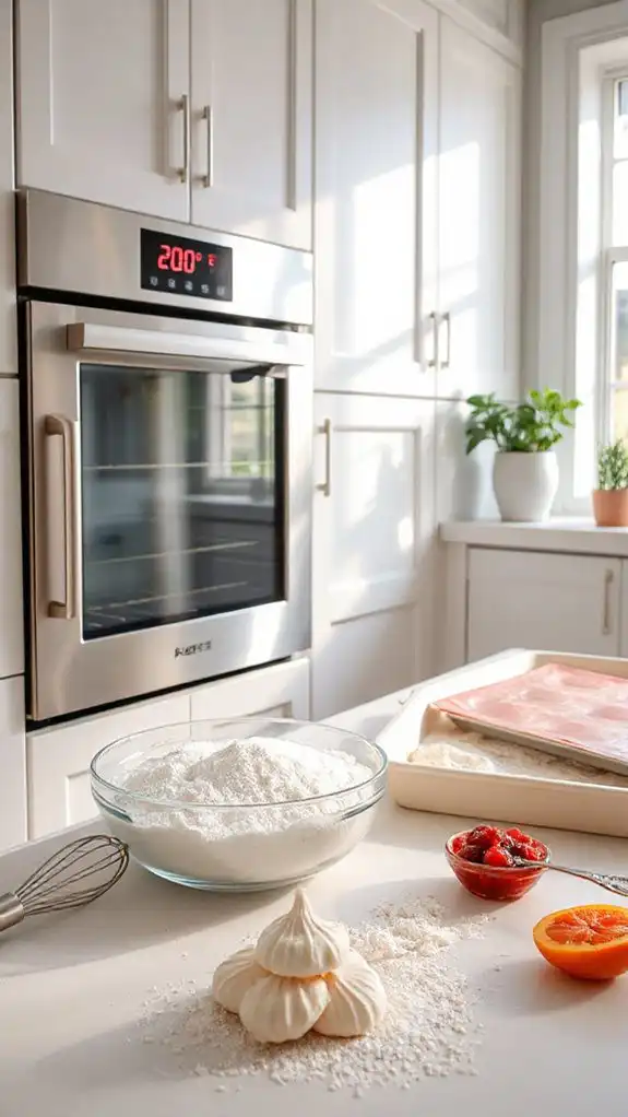 preheat oven to 200 f