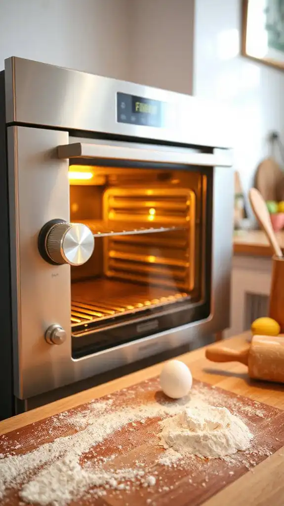 preheat the baking oven