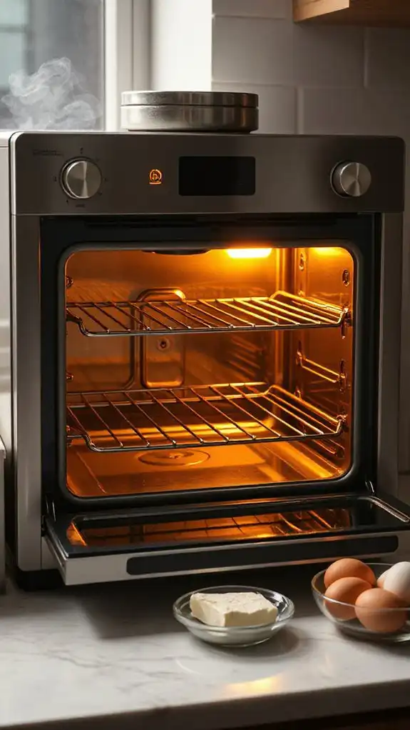 preheating promotes even baking