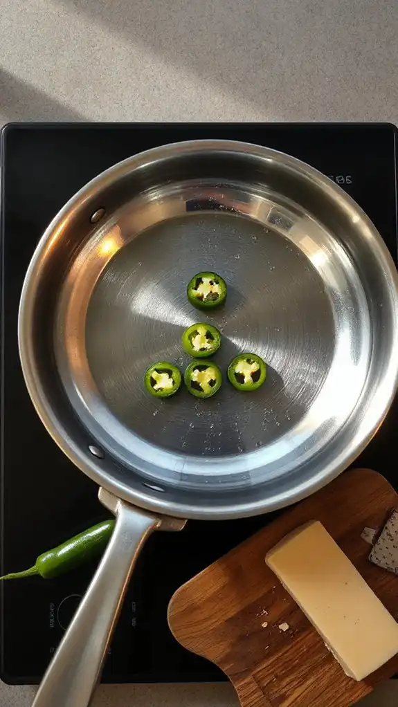 preheating skillet to medium