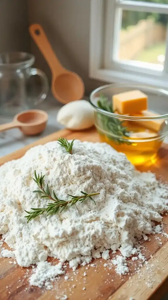 prepare dough mixture ingredients