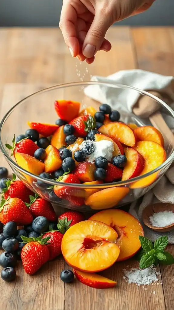 prepare exotic fruit filling