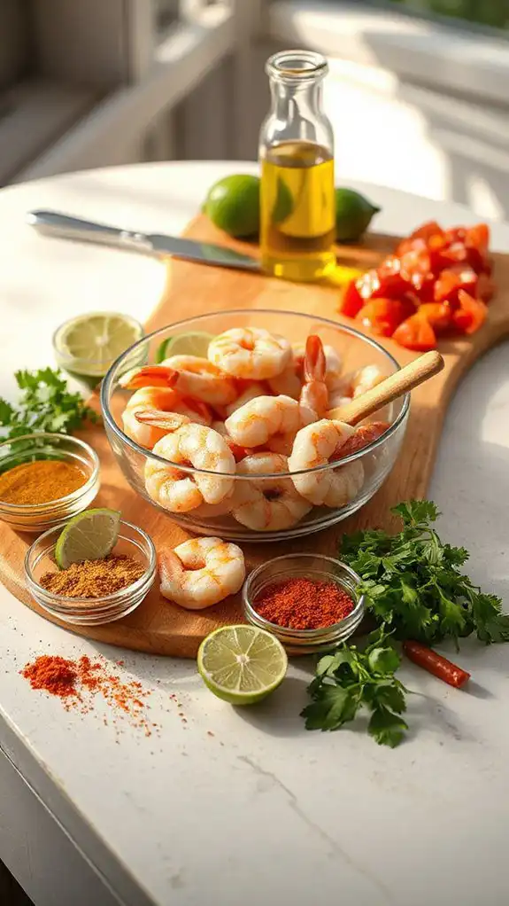 prepare shrimp seasoning mixture