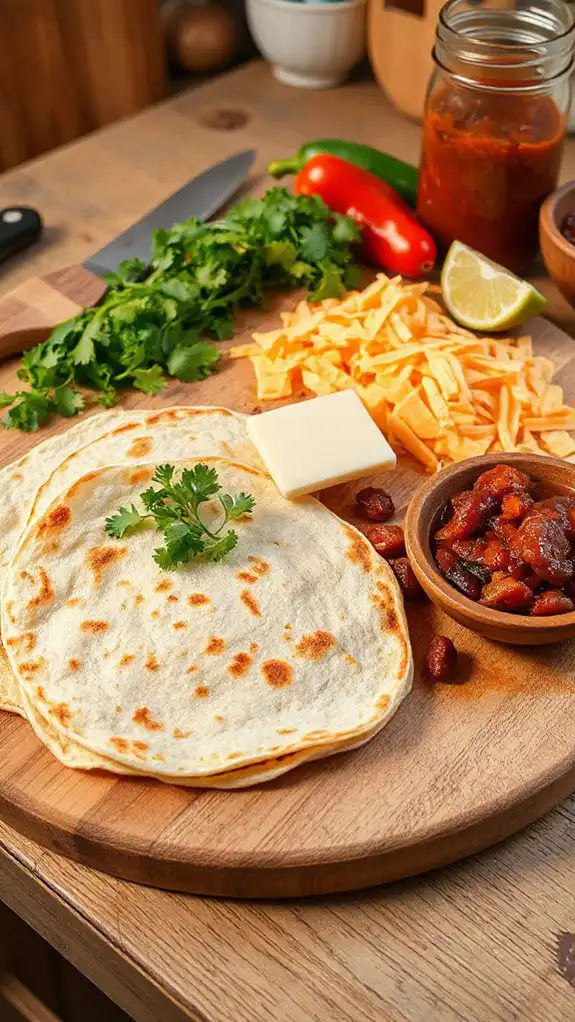 prepare the tortilla base